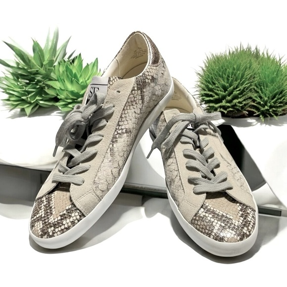 SAM EDELMAN
Areson Snake-Embossed Sneakers 8.5 - Picture 1 of 12